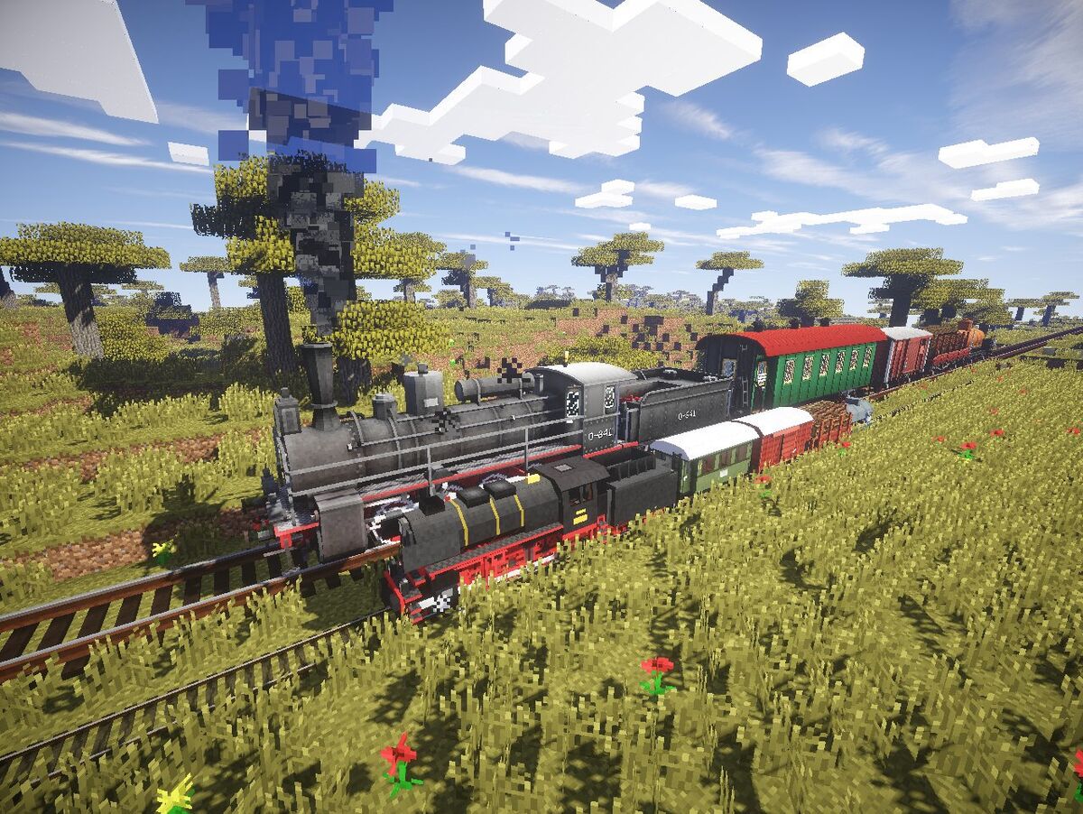 IRCM поезда для Minecraft с модом Immersive Railroading