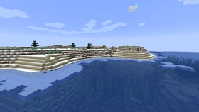 Заснеженный пляж