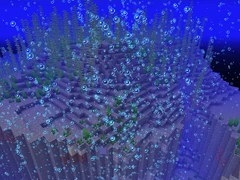 Несколько столбов пузырей