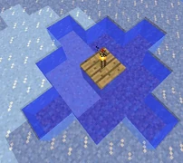 Растопленный факелом лёд