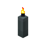 Серая свеча (горящая)