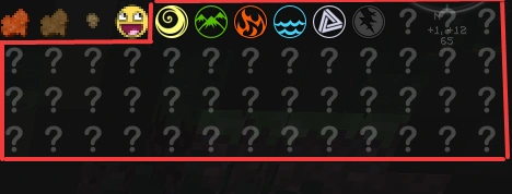 Красным цветом выделены аспекты. Знаки вопроса — неизвестные аспекты.