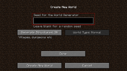 Seed menu