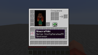 Всплывающее меню при наведении на написанную книгу в инвентаре.