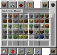 Демонстрация инвентаря (поиск) в Java Edition 1.12.2