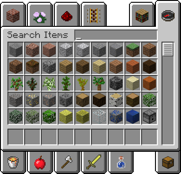 Как сделать инвентарь в minecraft