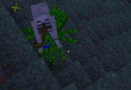 Скелет на пауке джунглей — очень редкий и опасный моб