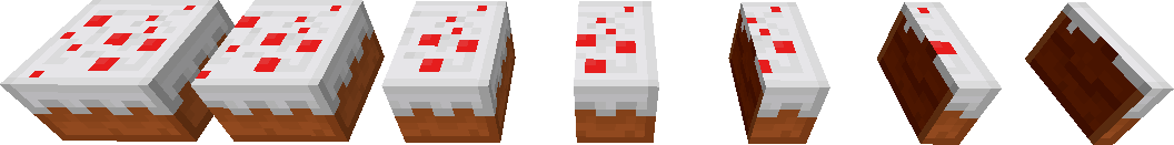 Части торта при съедении