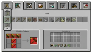 Изменённое окно крафта