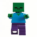 Зомби-минифигурка на официальном LEGO Minecraft.