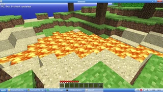 Лава на поверхности.