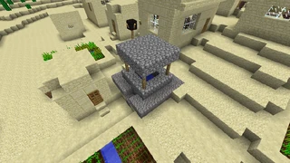 У пустельній селі згенерувати колодязь зі звичайною. В 1.8 це виправлено