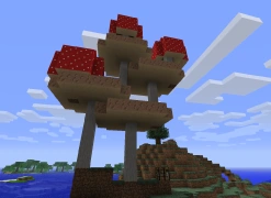 Помилка штучно вирощених грибів — після вирощування гриба блок під ніжкою змінюється на землю