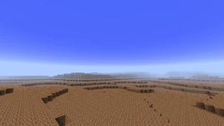 Океан в далекому землях (12w27a). Дно освітлено некоректно, при спробі вступити на землю гравець провалиться в Порожнечу — це ті самі «помилкові чанки», в яких можна бачити неіснуючі блоки