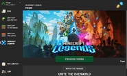 启动器中的Minecraft Legends页面
