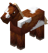 Chestnut Horse with White Field
