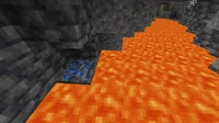 A lava lake spawned in a swamp biome in 1.8, causing a tree to burn.