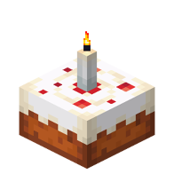 插上蜡烛的蛋糕。