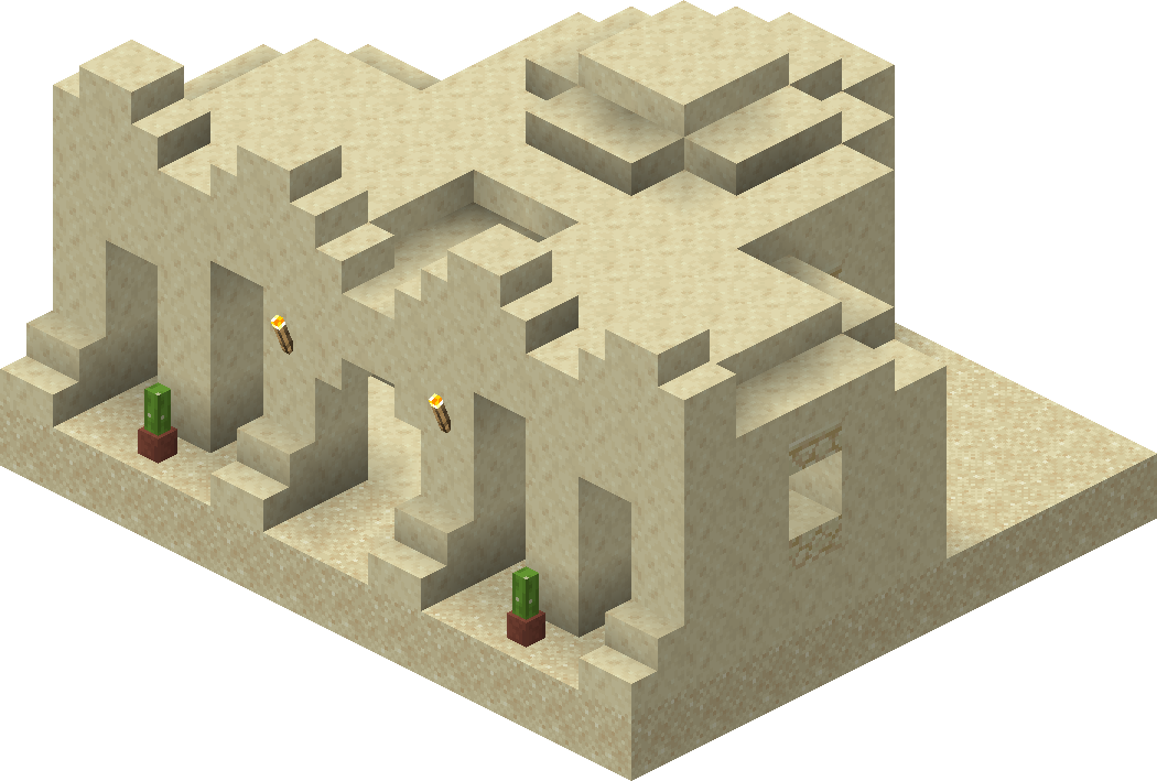 村庄 1 14的结构 图示 沙漠教堂2 Minecraft Wiki 最详细的官方我的世界百科