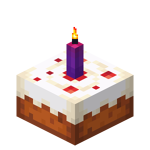 Purple Candle Cake (lit)