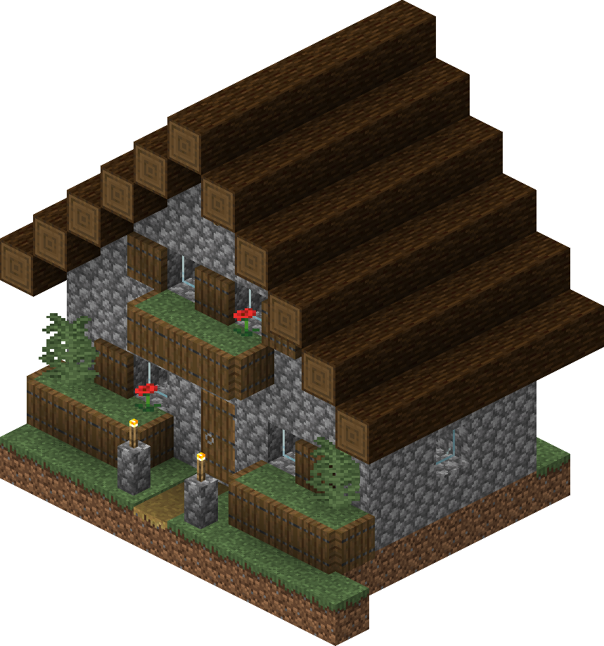 村庄 1 14的结构 图示 针叶林图书馆 Minecraft Wiki 最详细的官方我的世界百科