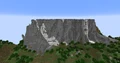 在Y=256处被拦腰截断的裸岩山峰