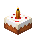 Orange Candle Cake (lit)