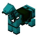 Cyan Leather Horse Armor