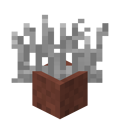 /setblock ~ ~ ~ minecraft:flower_pot 0 destroy {Item:31,Data:1}