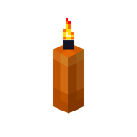 Orange Candle (lit)