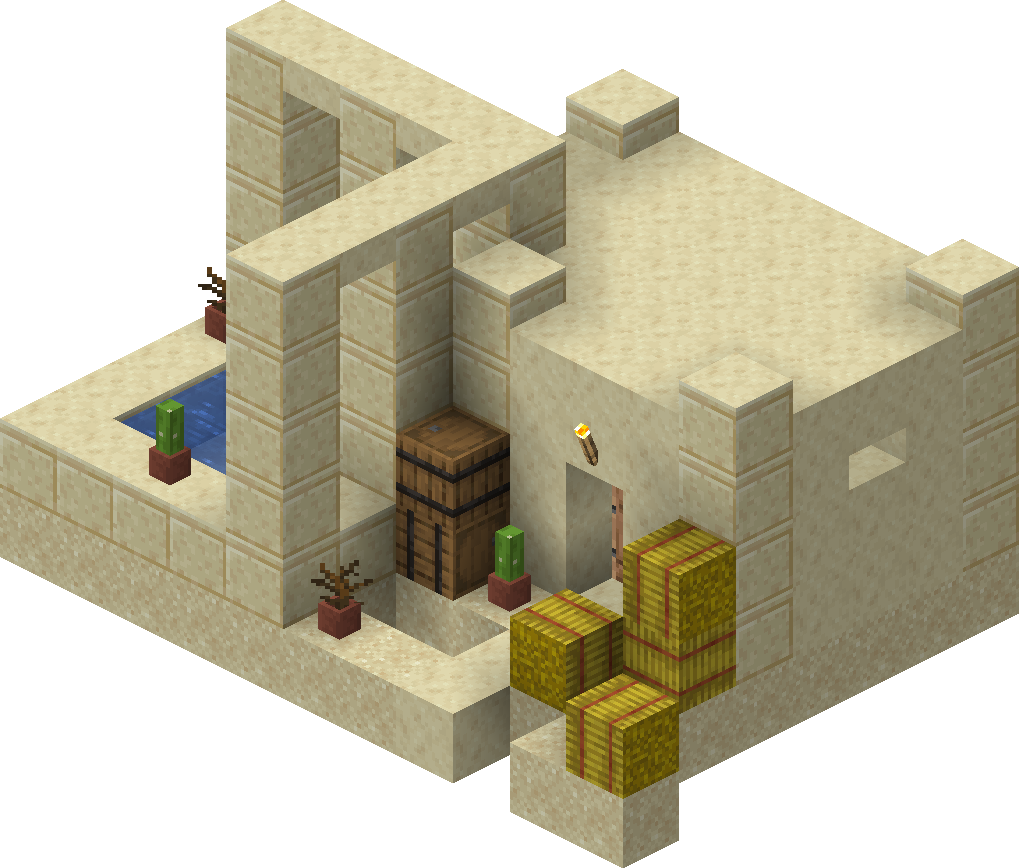 村庄 1 14的结构 图示 沙漠渔夫小屋 Minecraft Wiki 最详细的官方我的世界百科