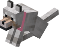 Sitting Tamed Wolf with Pink Collar.png