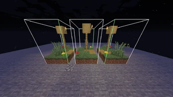 镜像翻转的不同选择,从左到右依次为“不翻转”“沿南北方向翻转”“沿东西方向翻转”。截图的方向为自北向南,下同。