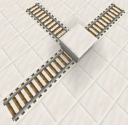 放置高平面铁轨前