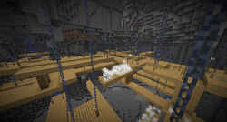 Hanging mineshaft in cheese cave