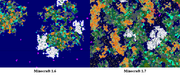 Minecraft 1.6 and 1.7 biome map comparison