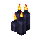 Four Black Candles (lit)