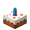 Light Blue Candle Cake