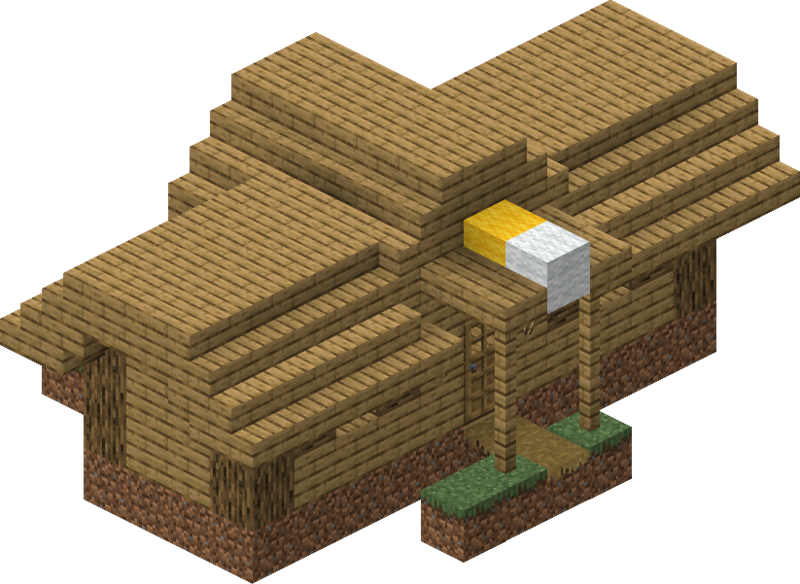 村庄 1 14的结构 图示 平原牧羊人小屋 Minecraft Wiki 最详细的官方我的世界百科