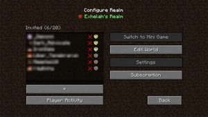 The configuration screen for an expired Realm.