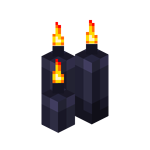 Three Black Candles (lit)