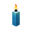 Light Blue Candle (lit) JE3