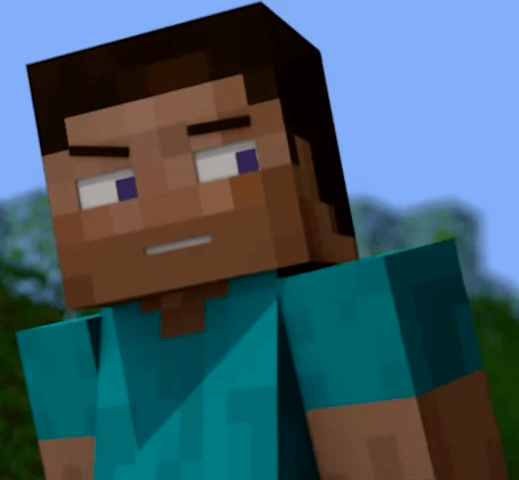 minecraft steve punching a creeper