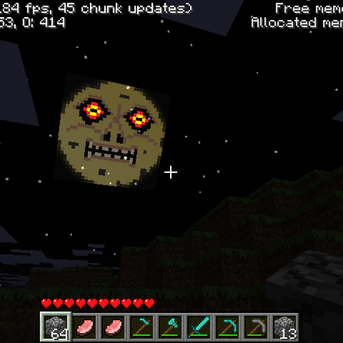 Lunar moon and red sun in minecraft cheap