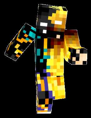 Herobrine flame and ice Minecraft Skin