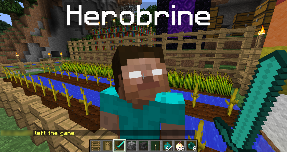 Minecraft: Multiplayer: Temple of Herobrine? Sighting