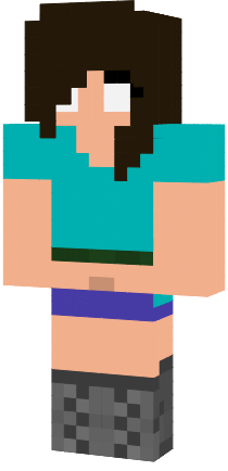 Mine Blocks - Herobrine as a Girl skin by Kittylps