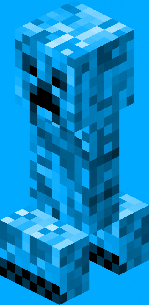 minecraft blue creeper