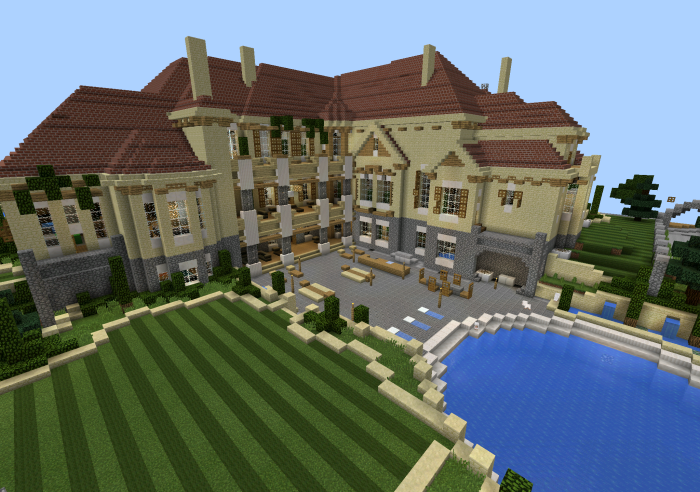 minecraft pe mansion