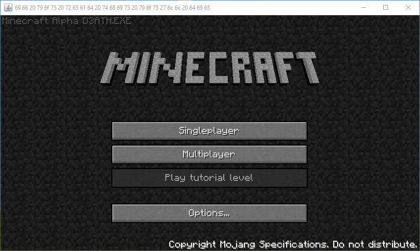 Download MINECRAFT ALPHA 666.EXE